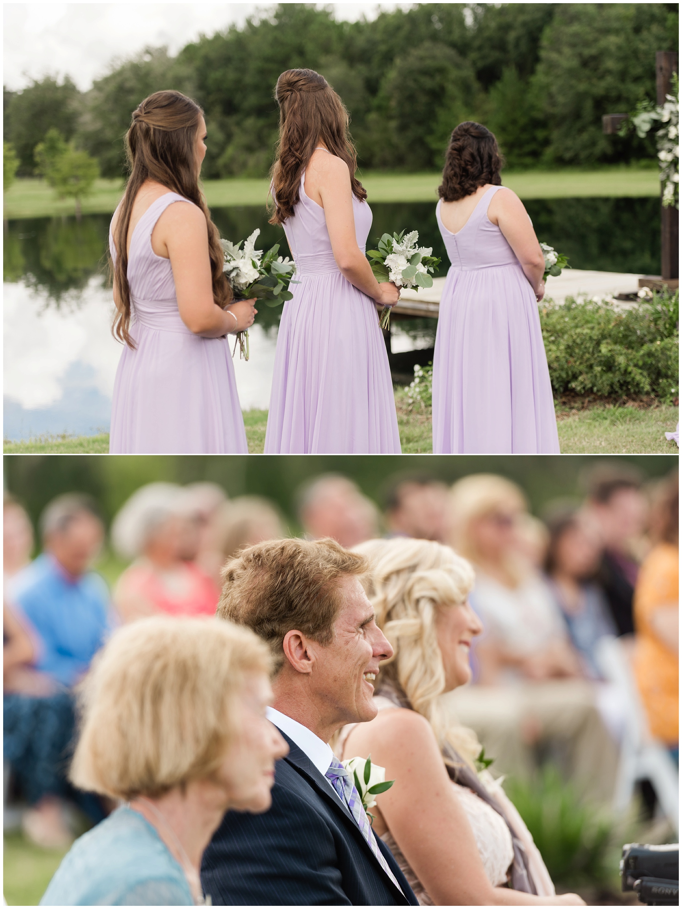 bridemaids standing at ceremony