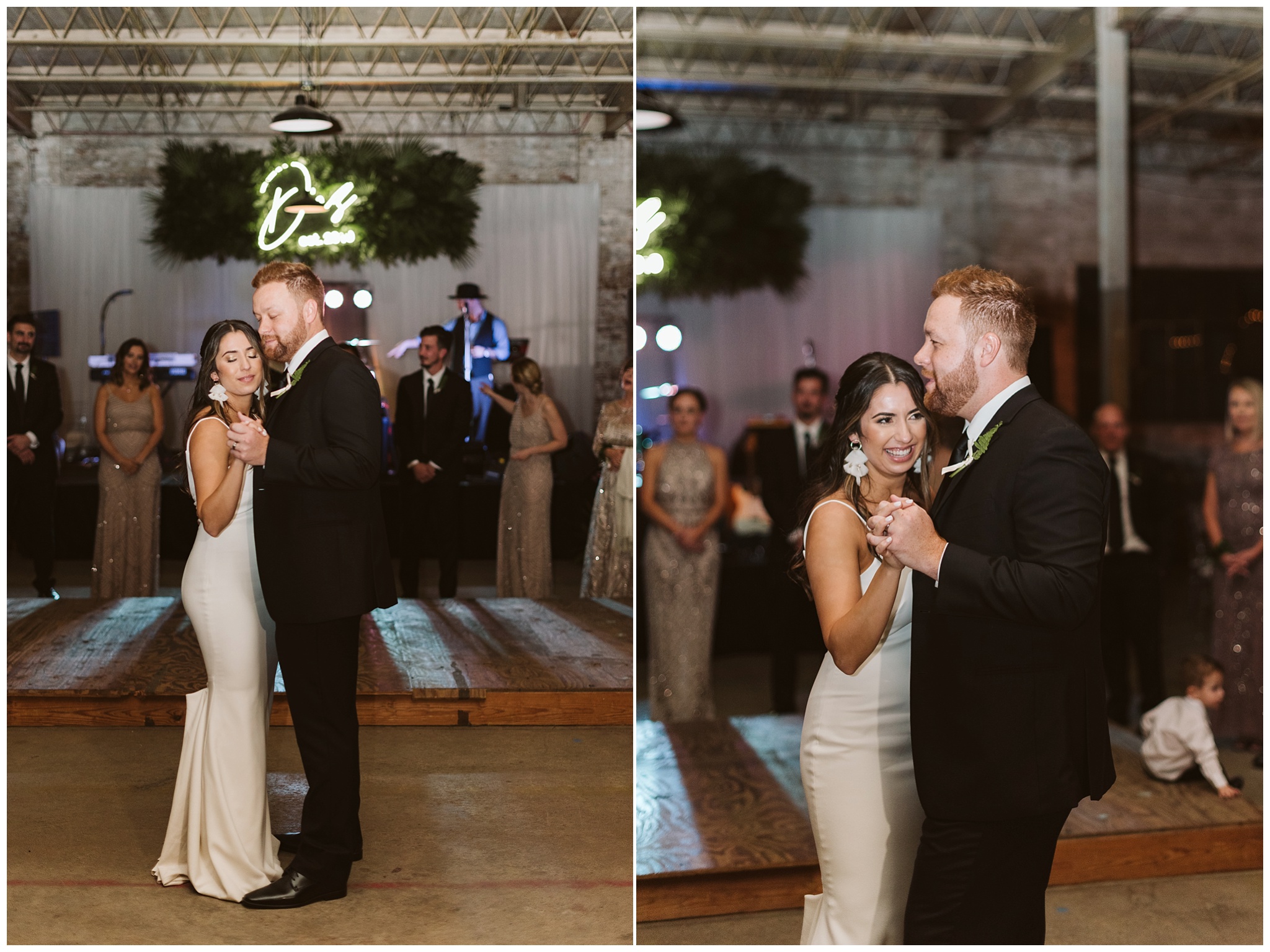 henna and gavin first dance at the glass factory jacksonville fl 